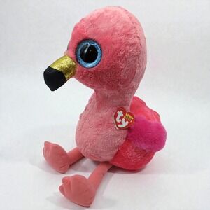 TY Beanie Boos Gilda Flamingo 17" Plush Pink w/ Tag Large Toy Glitter Beak Giant